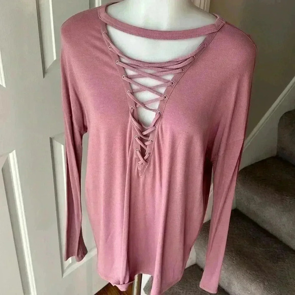 Size S One Eleven by Express (retired line) Blush long sleeve top - Picture 1 of 4